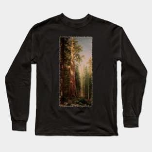 Redwood Trees by Albert Bierstadt Long Sleeve T-Shirt